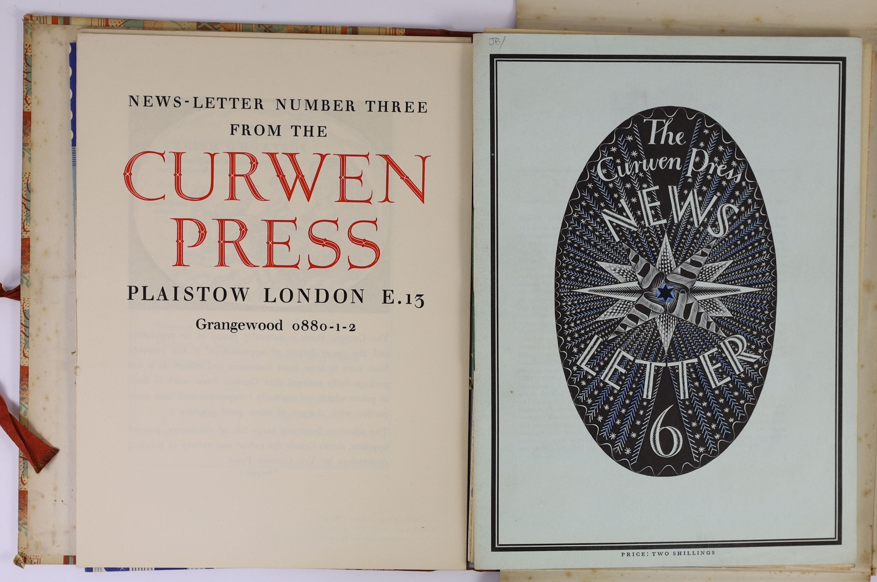 Various [The Curwen Press] - The Curwen Press News-Letter. 1st ed. 15 vols of 16 (lacking no.2). Adorned with numerous illustrations throughout, many coloured and some folding sections. Publishers illustrated paper cover